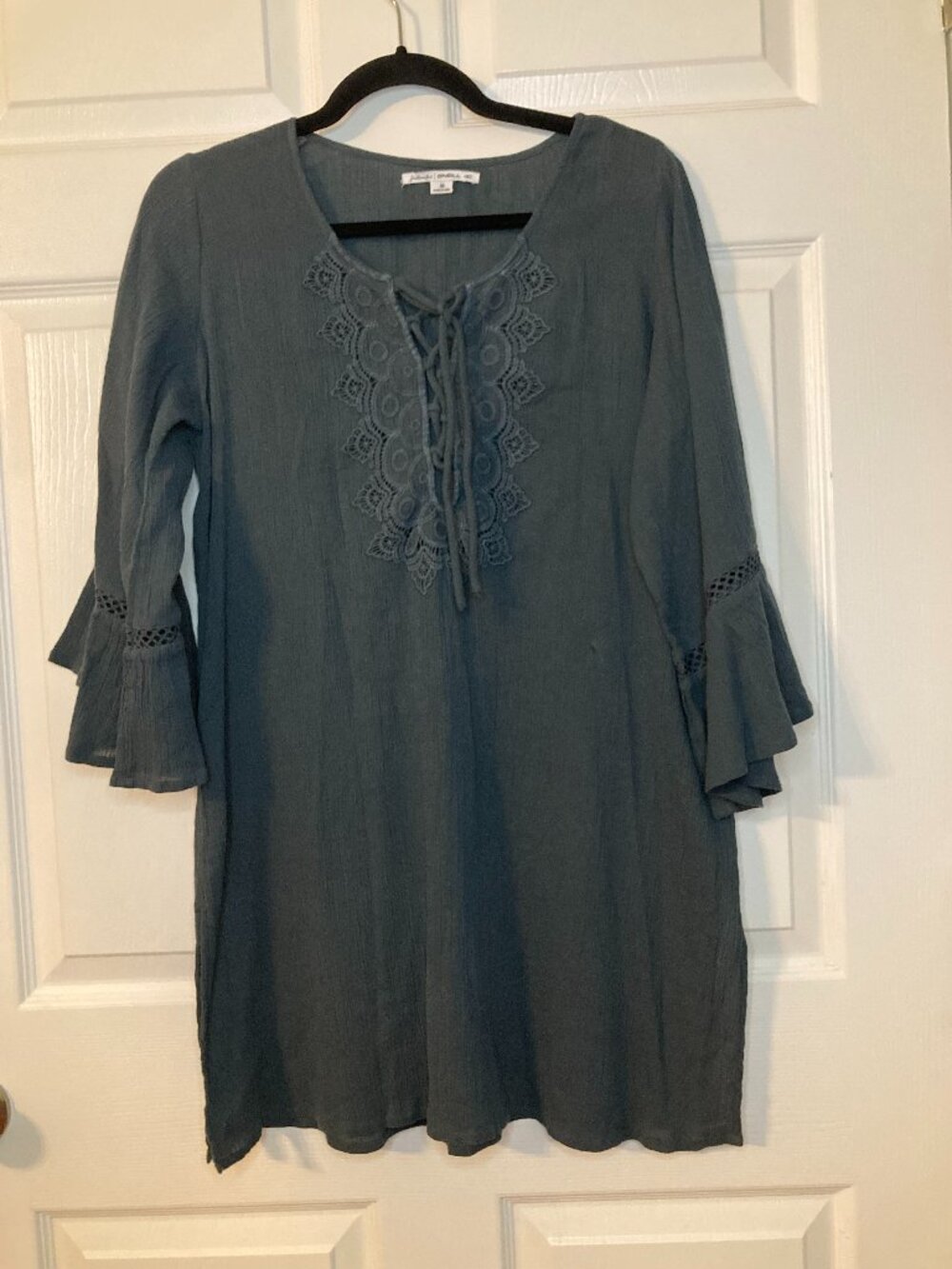 O'Neill Women's Deep Teal Saltwater Solids Cover-Up Dress - 3/4 Sleeve - Size M
